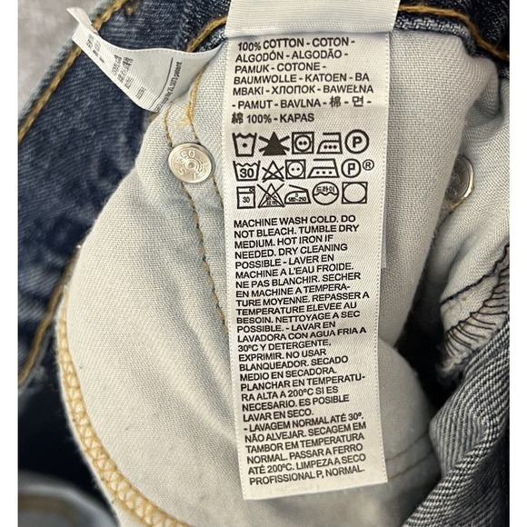 Levis 505 Jeans Mens Size 42x29 Straight Leg Blue Denim Cotton Pockets - Picture 4 of 10